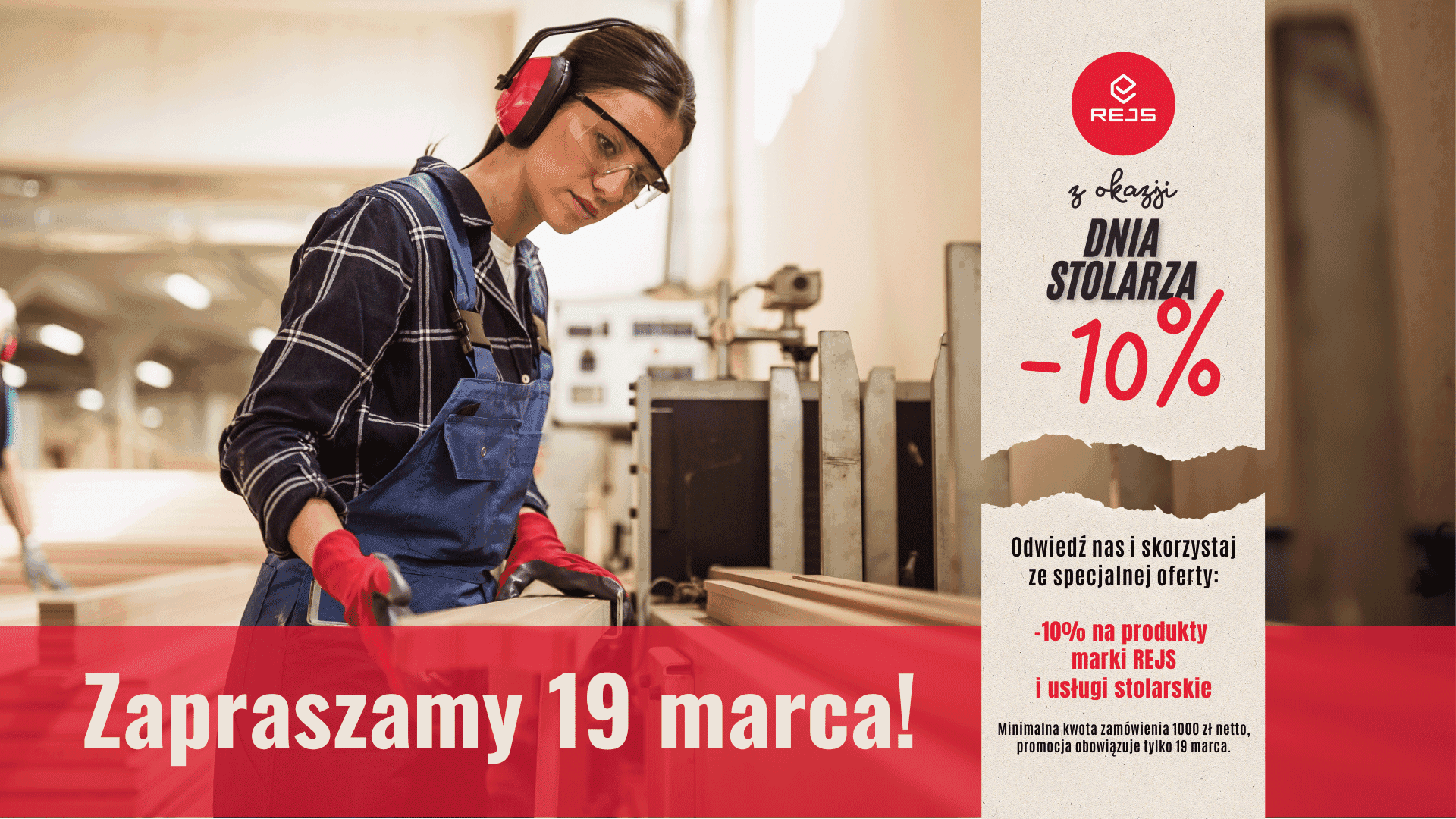 Świętuj Dzień Stolarza z REJS – Zgarnij -10% Rabatu!
